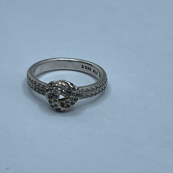 Pandora 925 cubic zirconia ring sz 6 - Picture 7 of 9